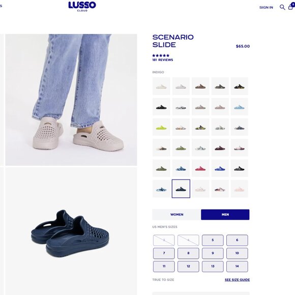 Lusso Cloud Scenario Slides - Men's 9 - Picture 7 of 10